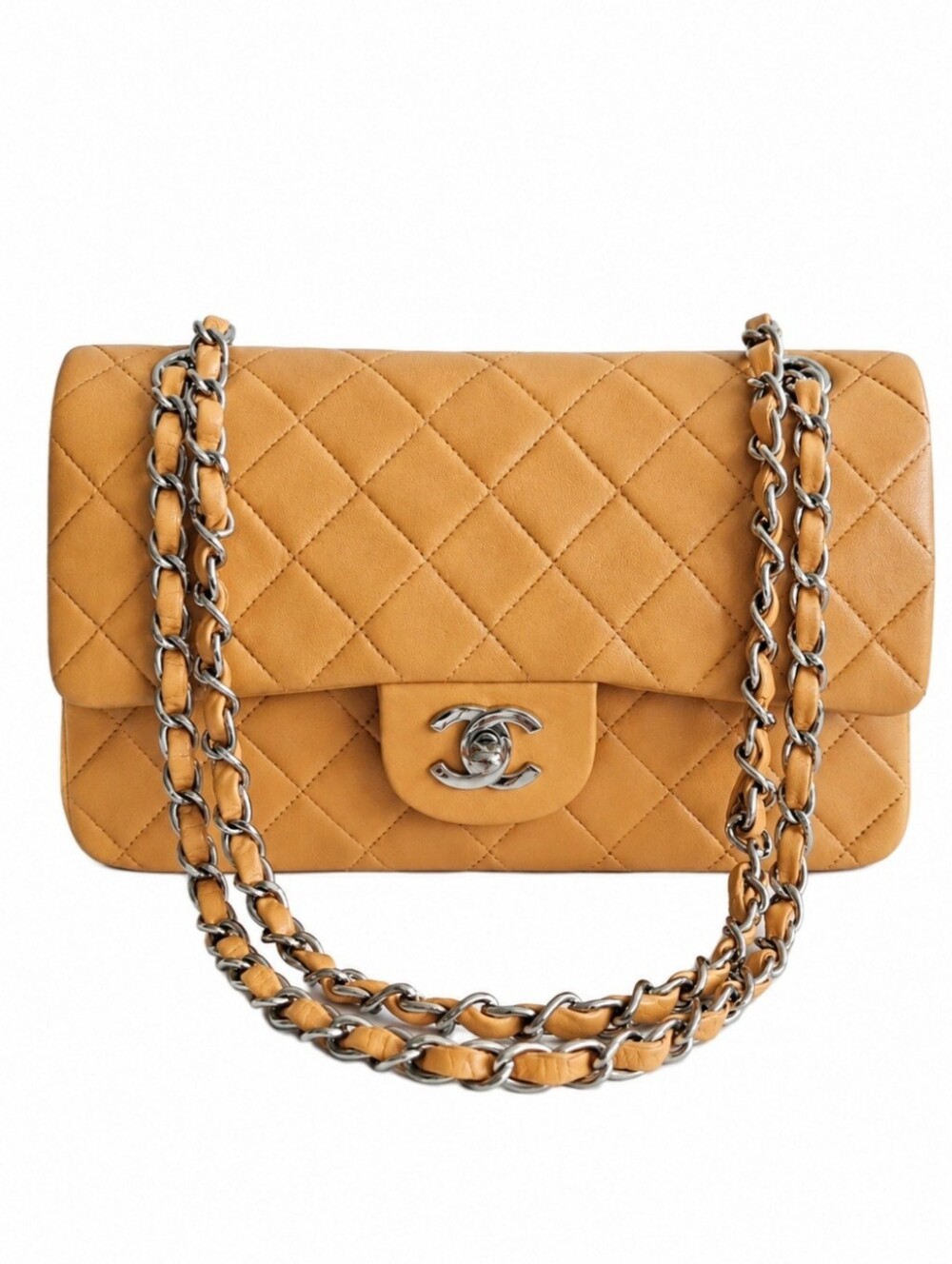 Chanel Tangerine Orange Small Classic Double Flap Bag